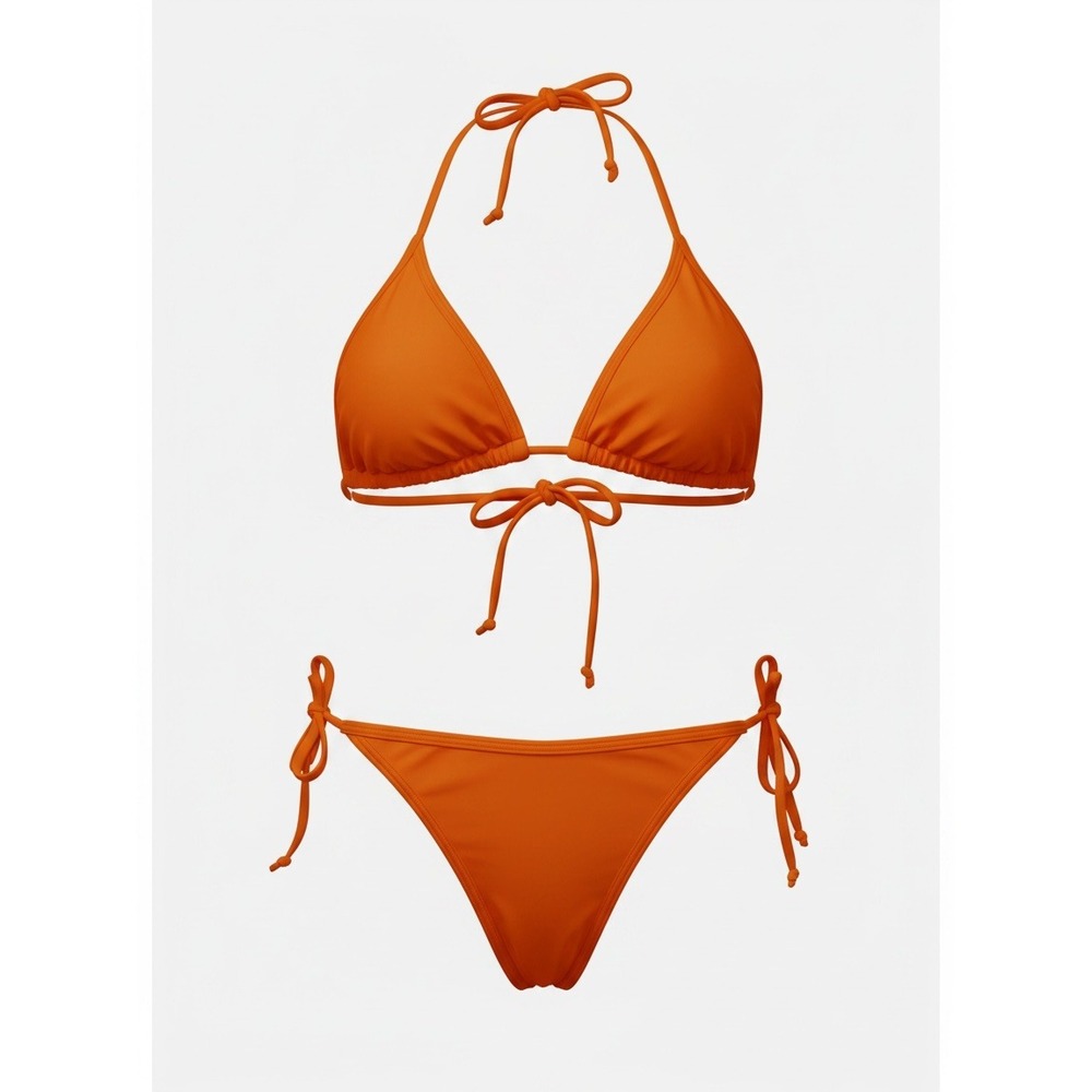 Choice by Bluewave Womens Orange Triangle Bikini Two Piece Set XL F31227-ORANGE